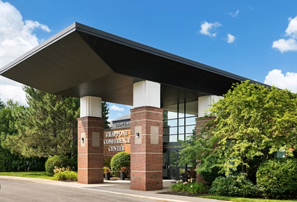 CFTEA Leaders Conference Grappone Center Concord NH for Bank Trainers. Conference Center Entrance.