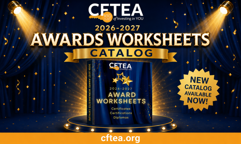 2026 - 2027 CFTEA Awards Worksheet for Professional Development and Bank Training